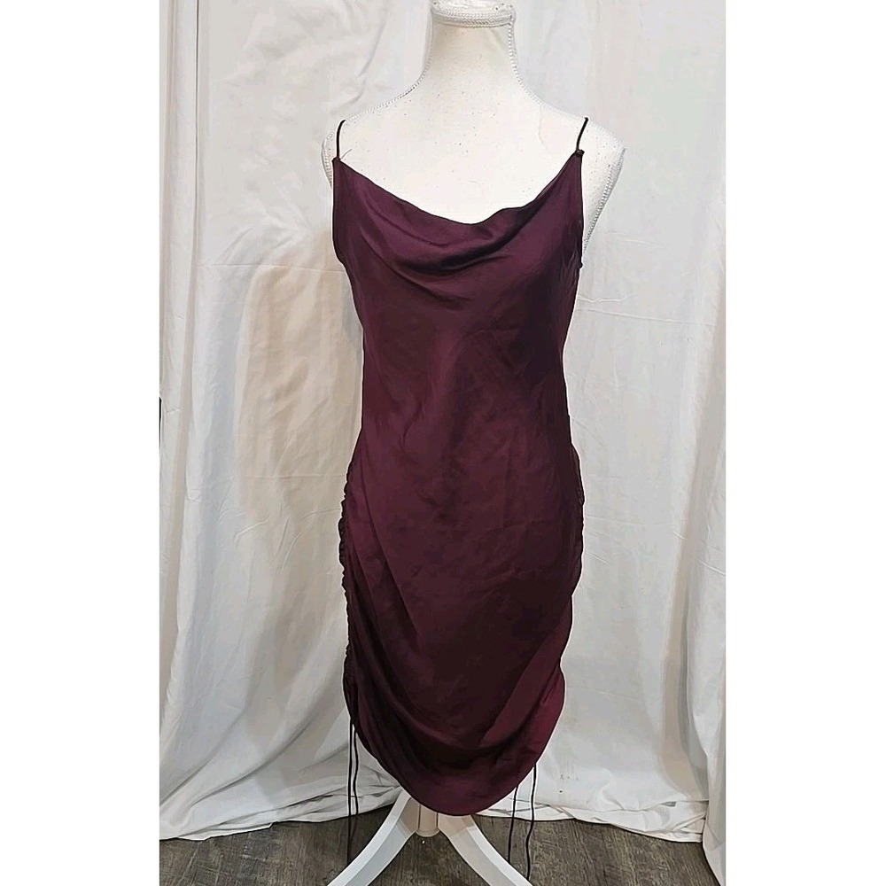 Free People Intimately‎ Womens S Mauve Pink Ruched Side Day To Night Slip Dress